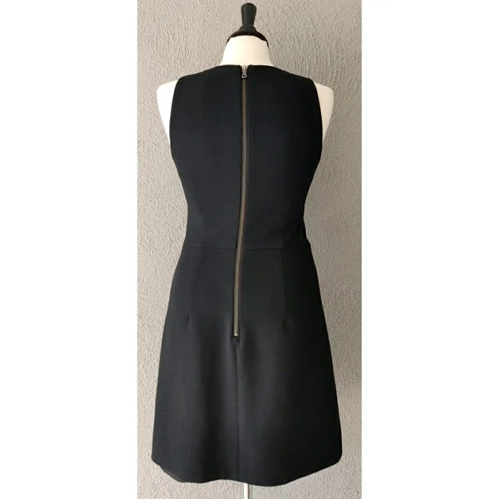 Milly A-Line Peekaboo Mini Sheath Dress in Black Size 4 - Picture 5 of 7